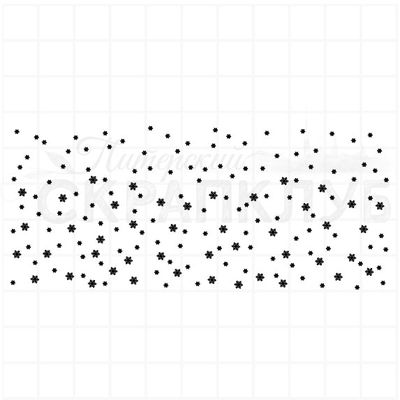 Штамп снегопад с падающими снежинками для фонов открыток