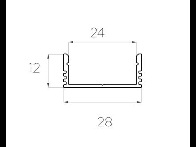 Алюминиевый профиль 4L-2812-S ANOD