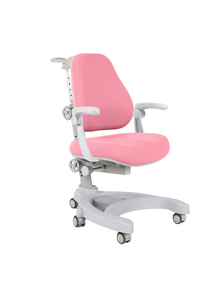 Детское эргономичное кресло Cubby Magnolia Grey с подлокотниками + розовый чехол в подарок.