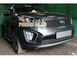 Защита радиатора Kia Sorento Prime 2015-2017 black PREMIUM