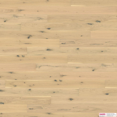 Паркетная доска Haro Дуб Светло-Белый Универсал 537547 1-пол лак