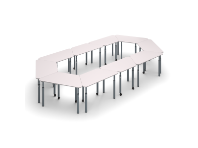 Стол ученический трапеция регулируемый на круглых опорах