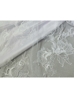 Кружево шантильи БЕЛЫЙ арт 3367