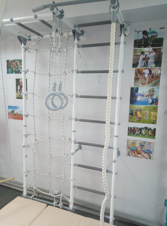 Шведская  стенка  Лайт  с  рукоходом  и сеткой