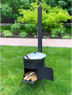 Печь разборная под казан 16 литров с трубой