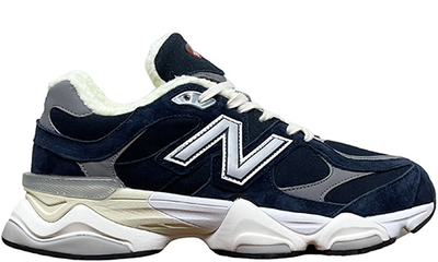 New Balance 9060 Navy White с мехом