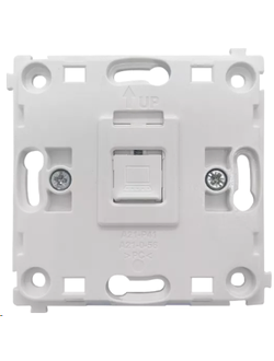 Механизм розетки RJ45 White одиночная с центральным расположением, cat.6/ClassE-8, серия DA