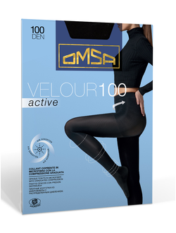 Колготки женские микрофибра Omsa Velour Active 100 den