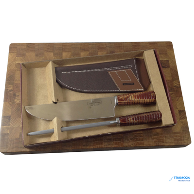 Tramontina Churrasco нож в ножнах и мусат -  21199/495