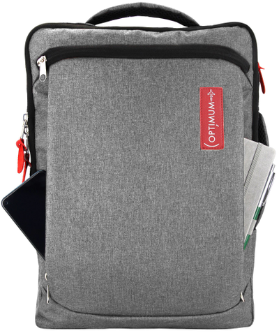Рюкзак сумка для ноутбука 15.6 - 17.3 дюймов Optimum, серый