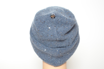 Голубая шапка с отворотом италия Визио