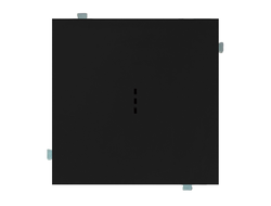 Выключатель одноклавишный с подсветкой (механизм + клавиша) черный матовый