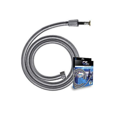 Шланг для душа GS GLA-NY 1,5м металл имп/кон. двойнок замок, нейлоновая вставка хром