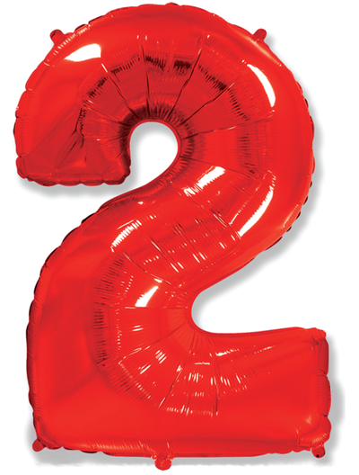 Фольгированная цифра-Красная