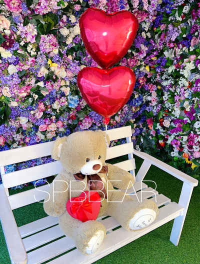 Подарочный набор №3 - Плюшевый мишка 110 см, Шары сердца 2, Киндер бокс средний