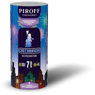 Батарея салютов СНЕГОВИЧОК (0,8" / 7 залпов)