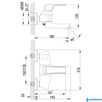 Смеситель для ванны Unit LM4514C