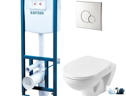 ПЭК Santek Бореаль 1.WH50.1.544 Инсталляция для подвесного унитаза. Комплект 5 в 1 купить у Marysя