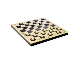 Игра 4 в 1 (шахматы, шашки, нарды, домино), доска дерево + пластик (40/40 см)