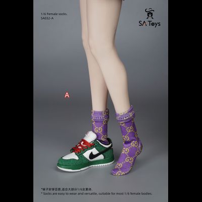 Женские носки (лиловые) 1/6 Classic socks ( SA032A) - SA Toys