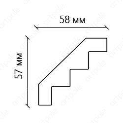 Карниз гладкий S6K3