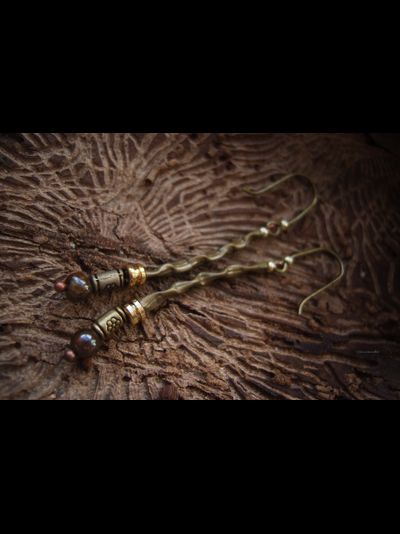 Бохо-серьги "Тропа по Редколесью"