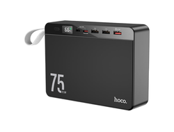 Аккумулятор внешний резервный HOCO J94 Overlord 22.5W fully compatible 75000 mAh (чёрный)