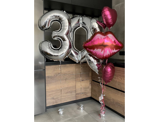 Воздушные шары на юбилей 30 лет с цифрами