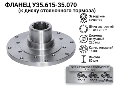 Фланец У35.615-35.070