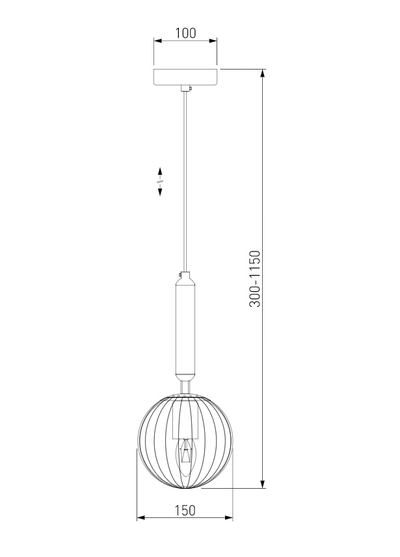 50208/1 дымчатый Подвесной светильник со стеклянным плафоном 740786