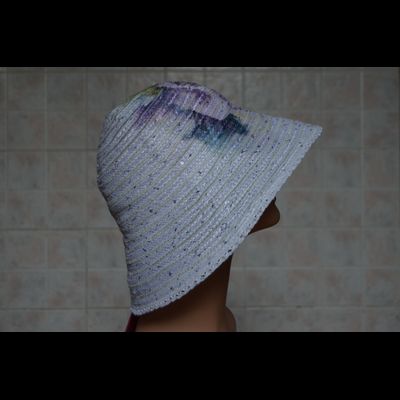 Белая шляпа с рисунком Vizio Италия 5751 FF2