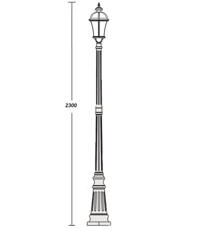 Светильники садово-парковые ROME L (236см)