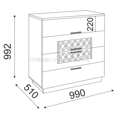 Комод Тиффани-3 М23