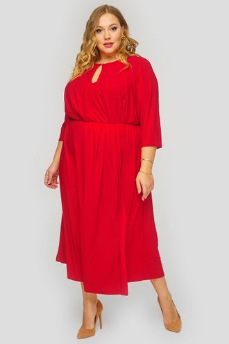 Платье коктейльное из трикотажа 1823504 красный