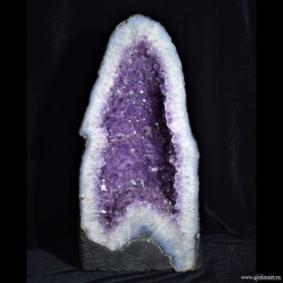 Аметист (разн. кварца), жеода в агате. 185*140*395мм (ААА)