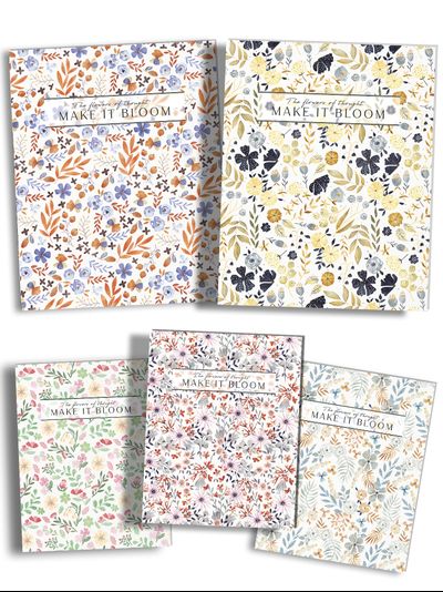 Тетради с Цветами 5 дизайнов - 24 листа