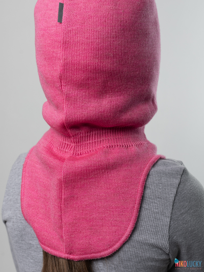 Шапка-шлем 23101-04 с утеплит., хб подклад, ярко-розовый 48-50