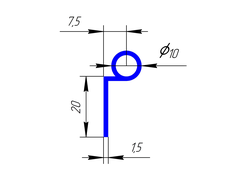 Р-ОБРАЗНЫЙ УПЛОТНИТЕЛЬ D10L20 ТИП 2