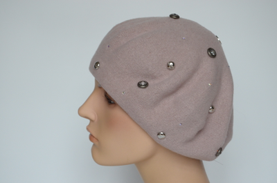 Розовый берет из фетра Визио Италия