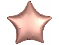 Шар Звезда Розовое Золото 46 см