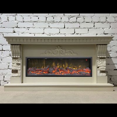 Линейный электрокамин Дублин SL M1 с очагом Beverly 1000