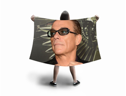 Флаг большой Jean-Claude Van Damme, Жан-Клод Ван Дамм №16