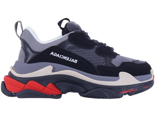 Balenciaga red and black triple s outlet