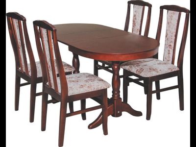 Обеденная группа со стульями &quot;Трапеза&quot; массив сосны орех  (МФБ)