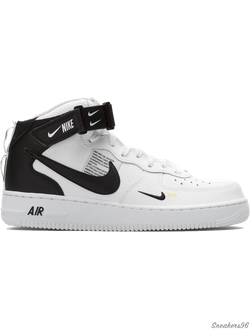 Nike Air Force 1 mid '07 lv8 Белые/Черные Мужские  (40-45)