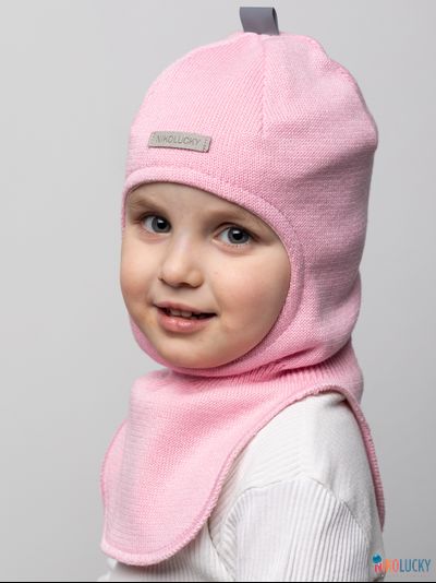 Шапка-шлем 23301-01 х/б подклад, розовый 44-46