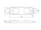 Модуль герметичный Arlight CRAFT-2835-2-12V Warm 170deg (56х17,5mm, 0.8W, IP67)