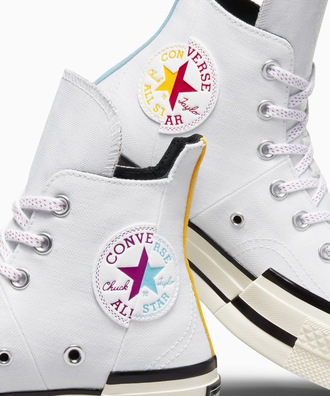 Кеды Converse Chuck 70 Plus Hi белые высокие на платформе