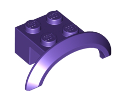 Vehicle, Mudguard 4 x 2 1/2 x 1 with Arch Round, Dark Purple (98282 / 4653732 / 6175910)