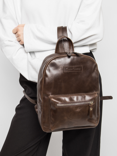 Женский кожаный рюкзак Anzolla brown (арт. 3040-02)